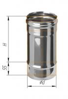 Дымоход Феррум нержавеющий (430/0,5 мм) ф115 L=0,25м